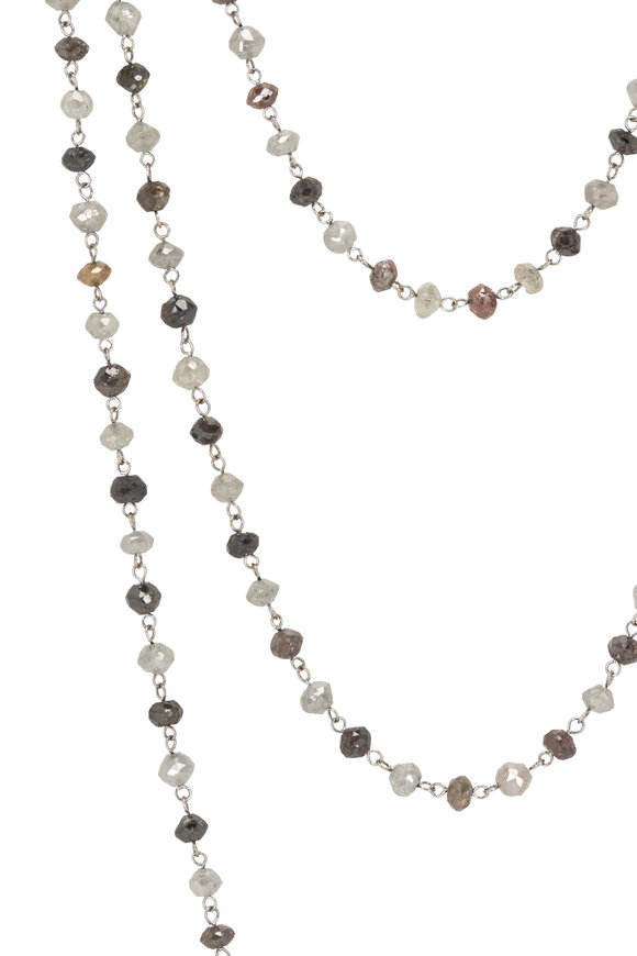 Kai Linz - Gray, Brown & Black Diamond Bead Necklace