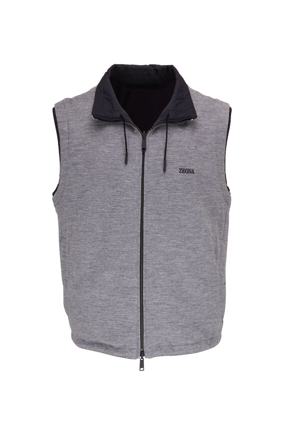 Zegna - Zephyr Navy & Gray Reversible Vest