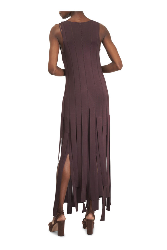 Zimmermann - Luna Chocolate Fringe Midi Dress | Mitchell Stores