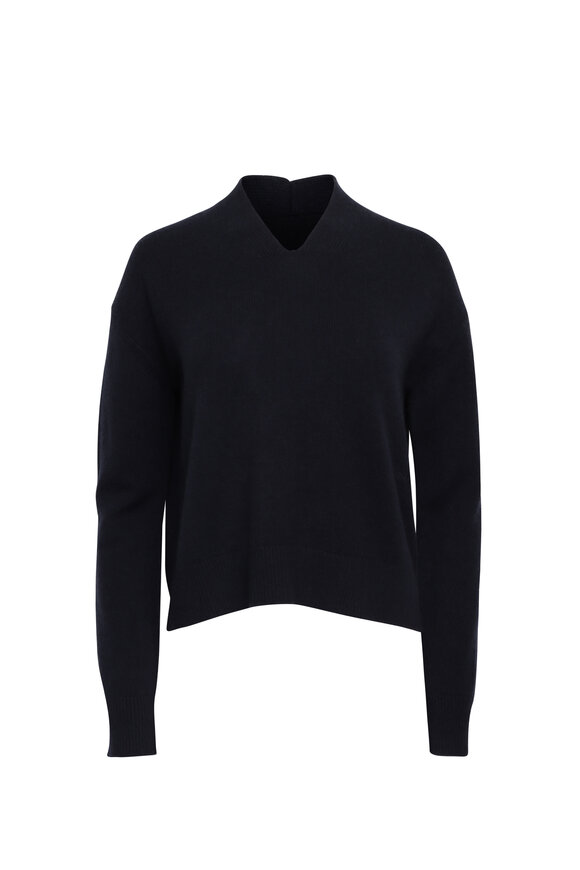 Sminfinity Midnight Cropped V Neck Sweater
