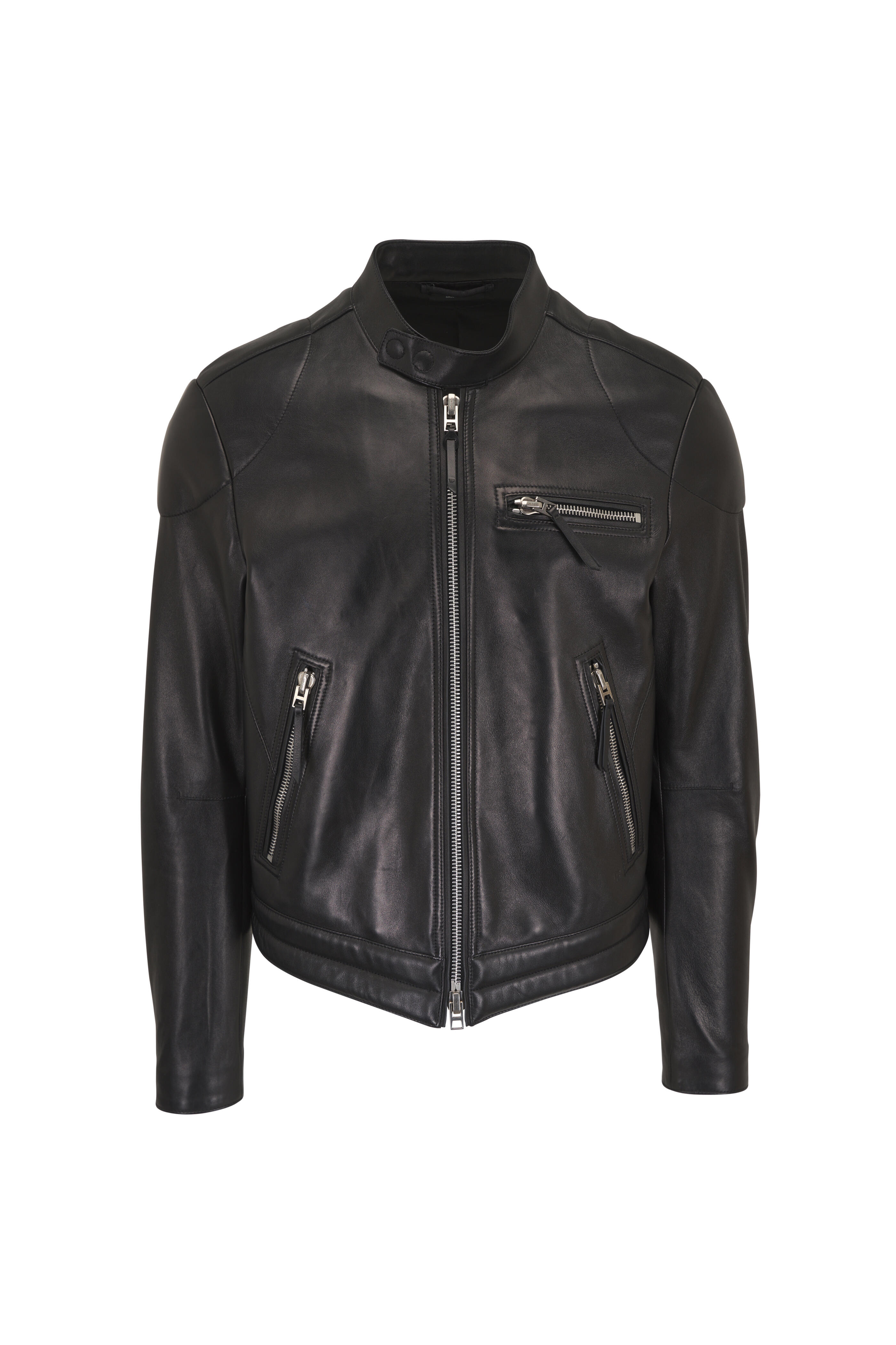Tom Ford - Nappa Grain Black Leather Biker Jacket
