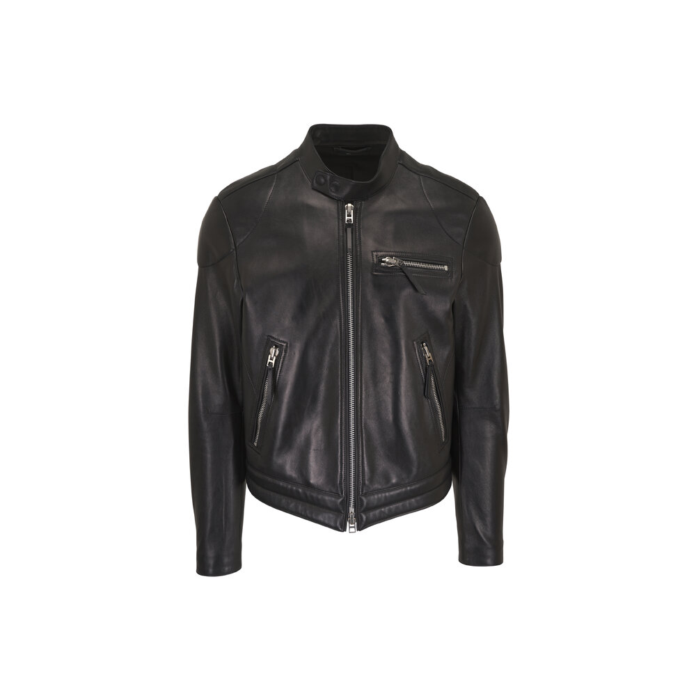 Tom Ford - Nappa Grain Black Leather Biker Jacket