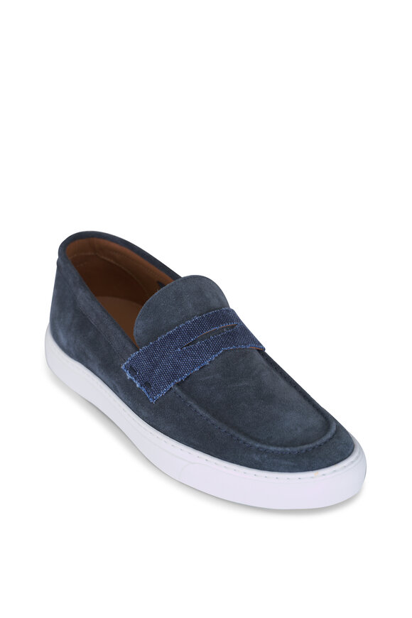 Ron White Ray Denim Suede Loafer