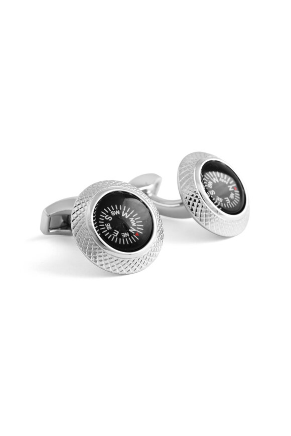 Tateossian Traveler's Functional Compass Cufflinks