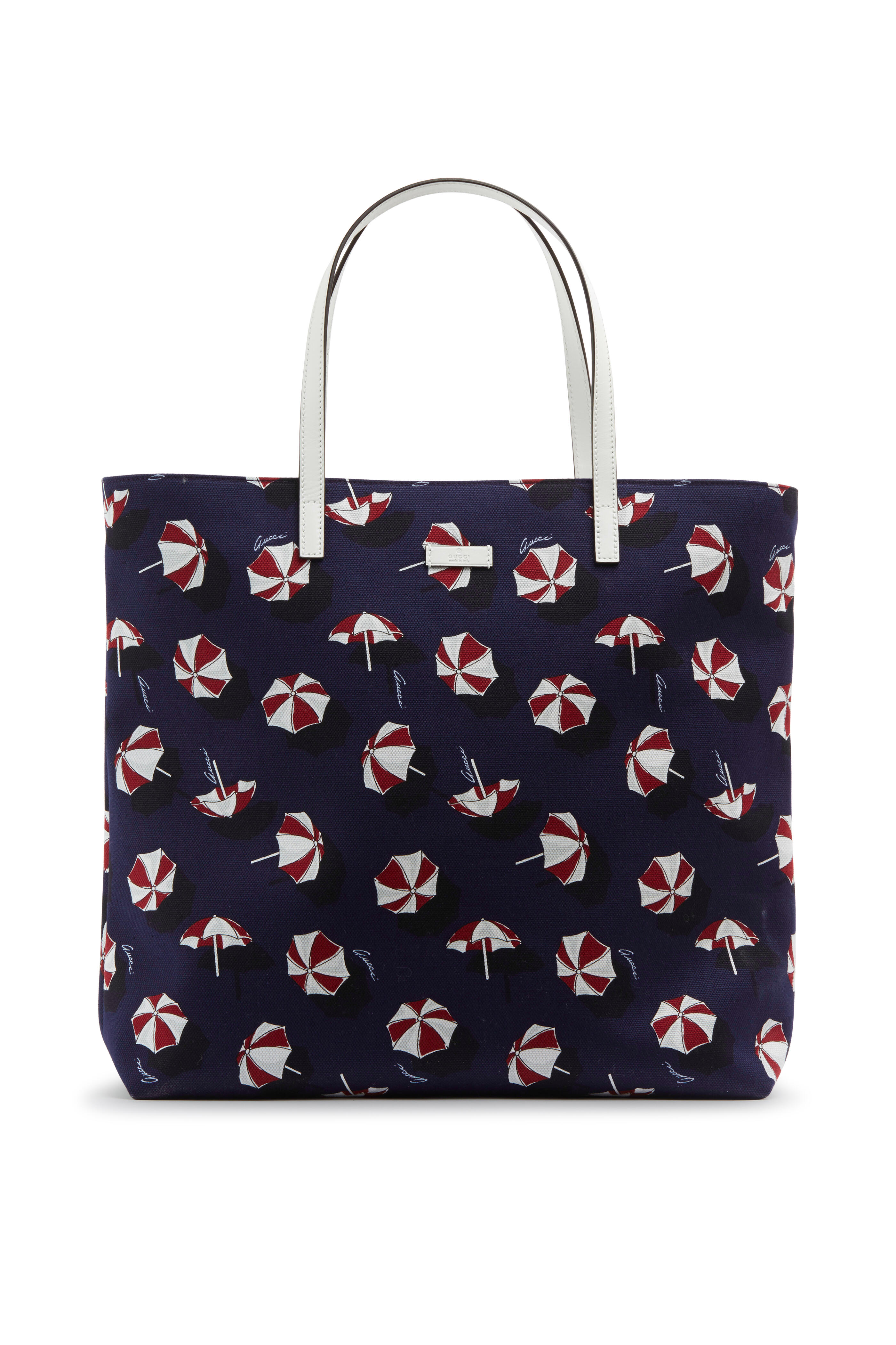 Gucci - Sunny Navy Blue Parasol Print Canvas Tote