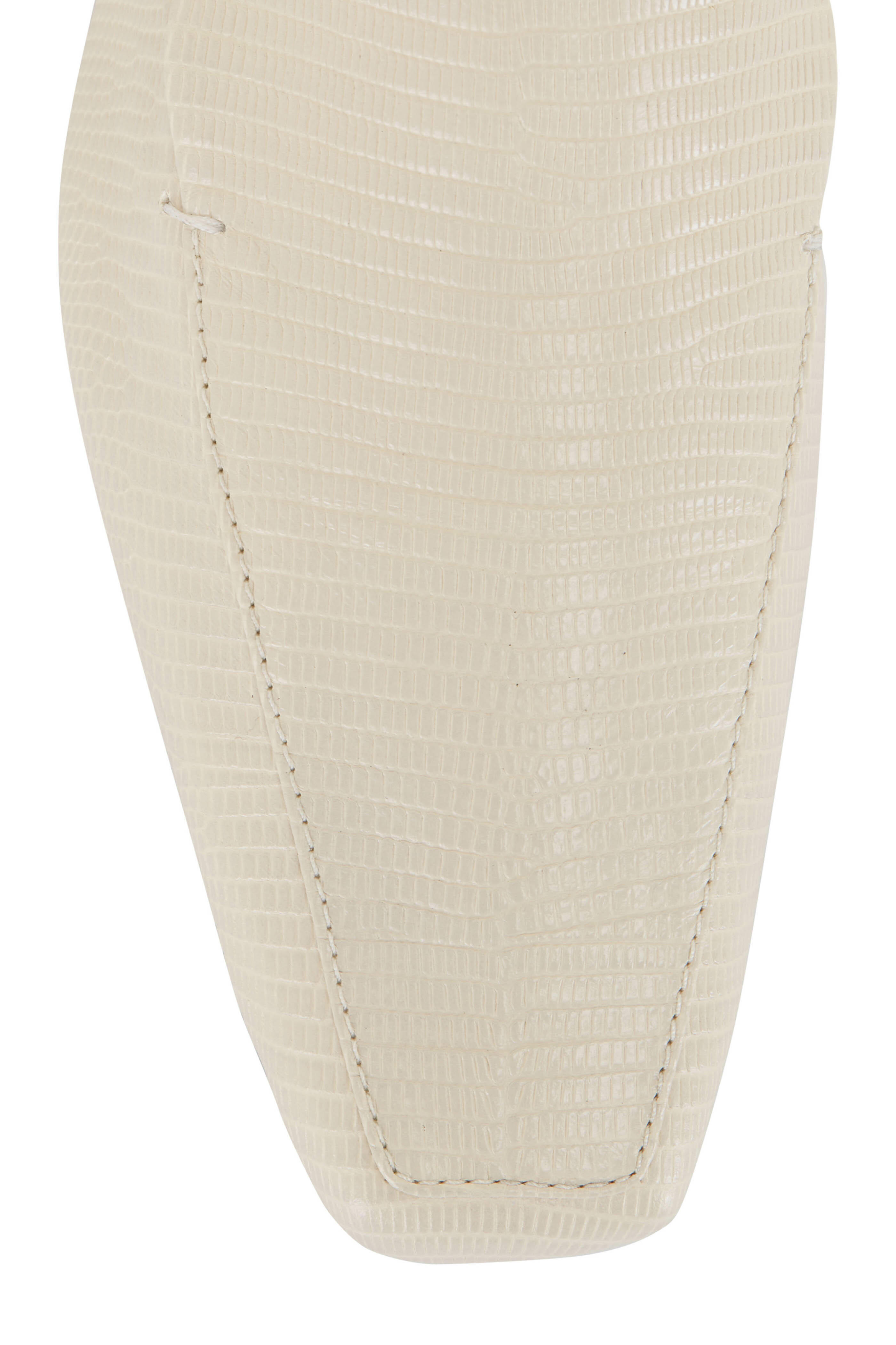 Totême - Beige Embossed Leather Travel Loafer | Mitchell Stores