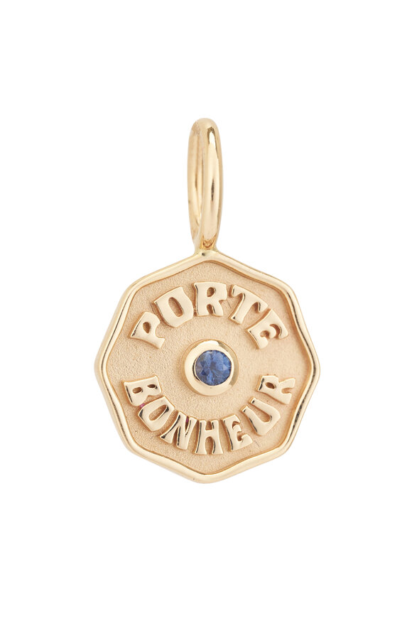 Marlo Laz Mini Je Porte Bonheur Blue Sapphire Charm - view 1