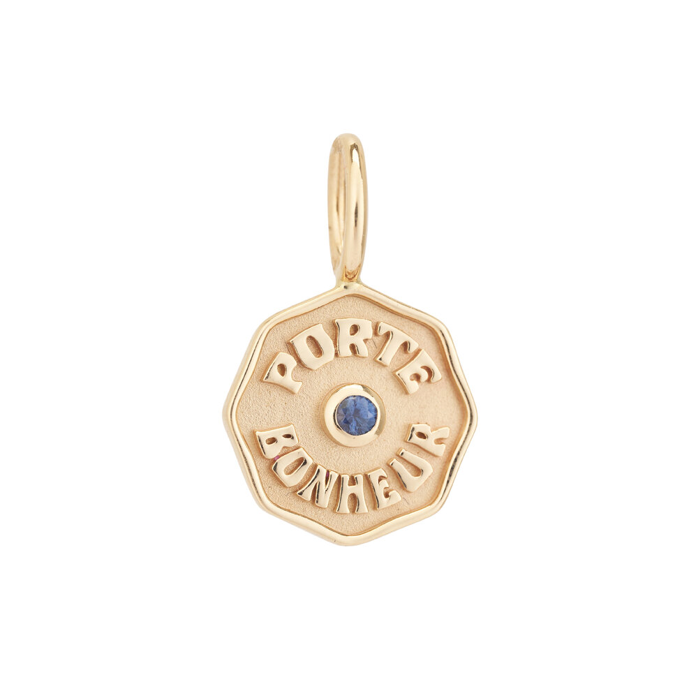 Marlo Laz - Mini Je Porte Bonheur Blue Sapphire Charm