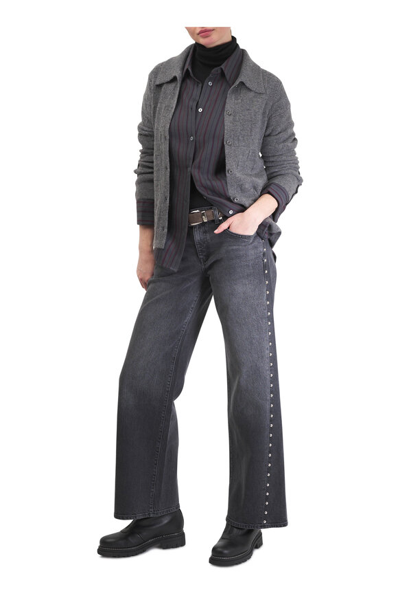 Khaite Benny Ebano Suede Belt, 30mm - view 4