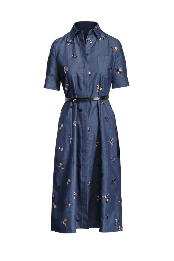 Altuzarra Kieran Midnight Embroidery Midi Dress - view 1
