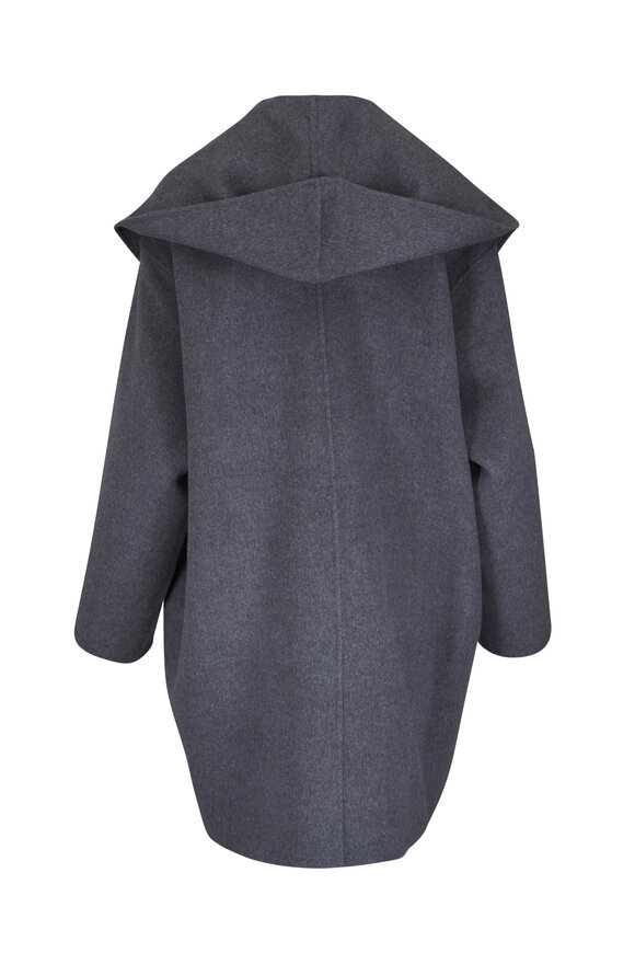 Totême Pale Gray Wool Hooded Coat - view 4
