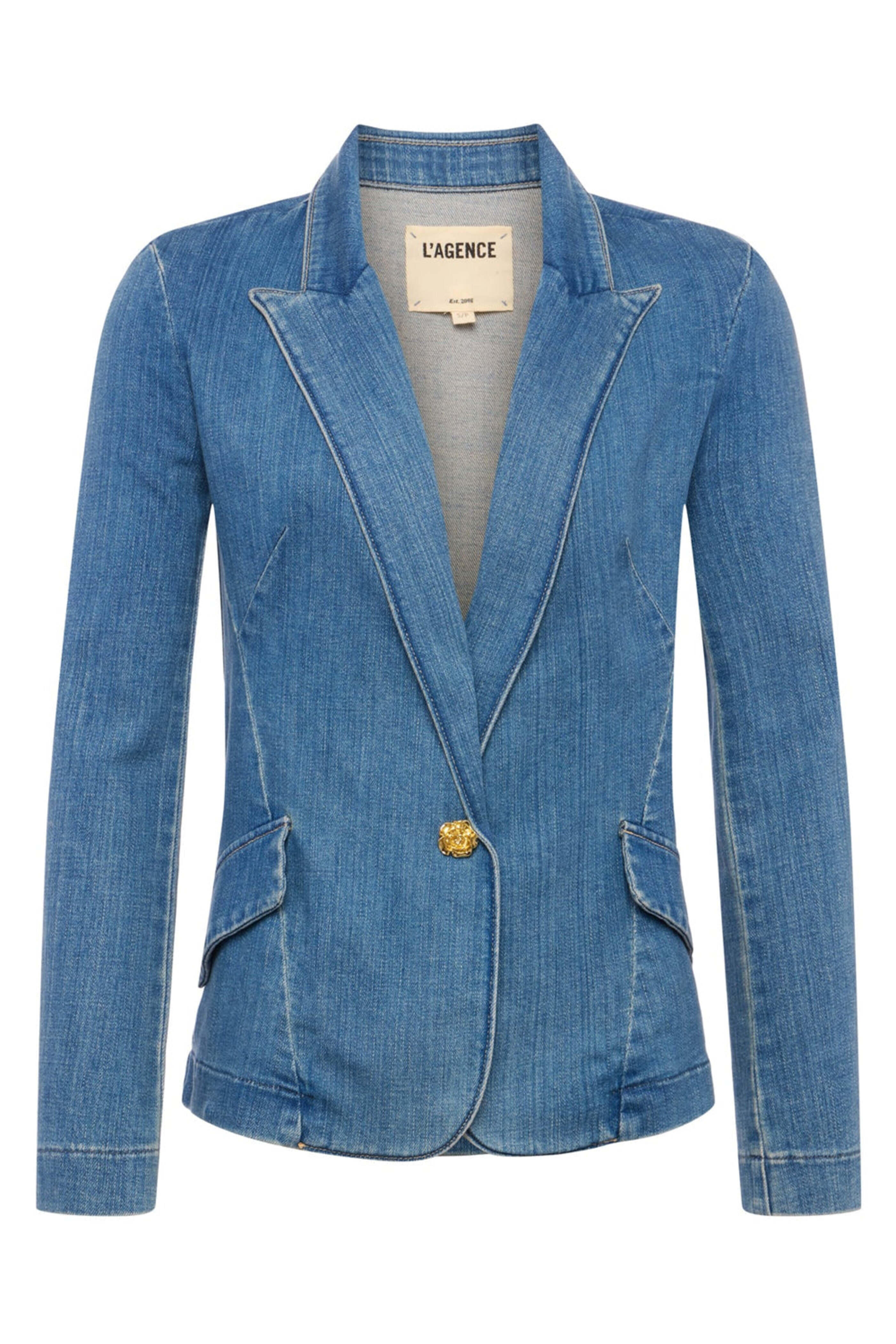 L'Agence - Baldwin Denim Blazer in Provo