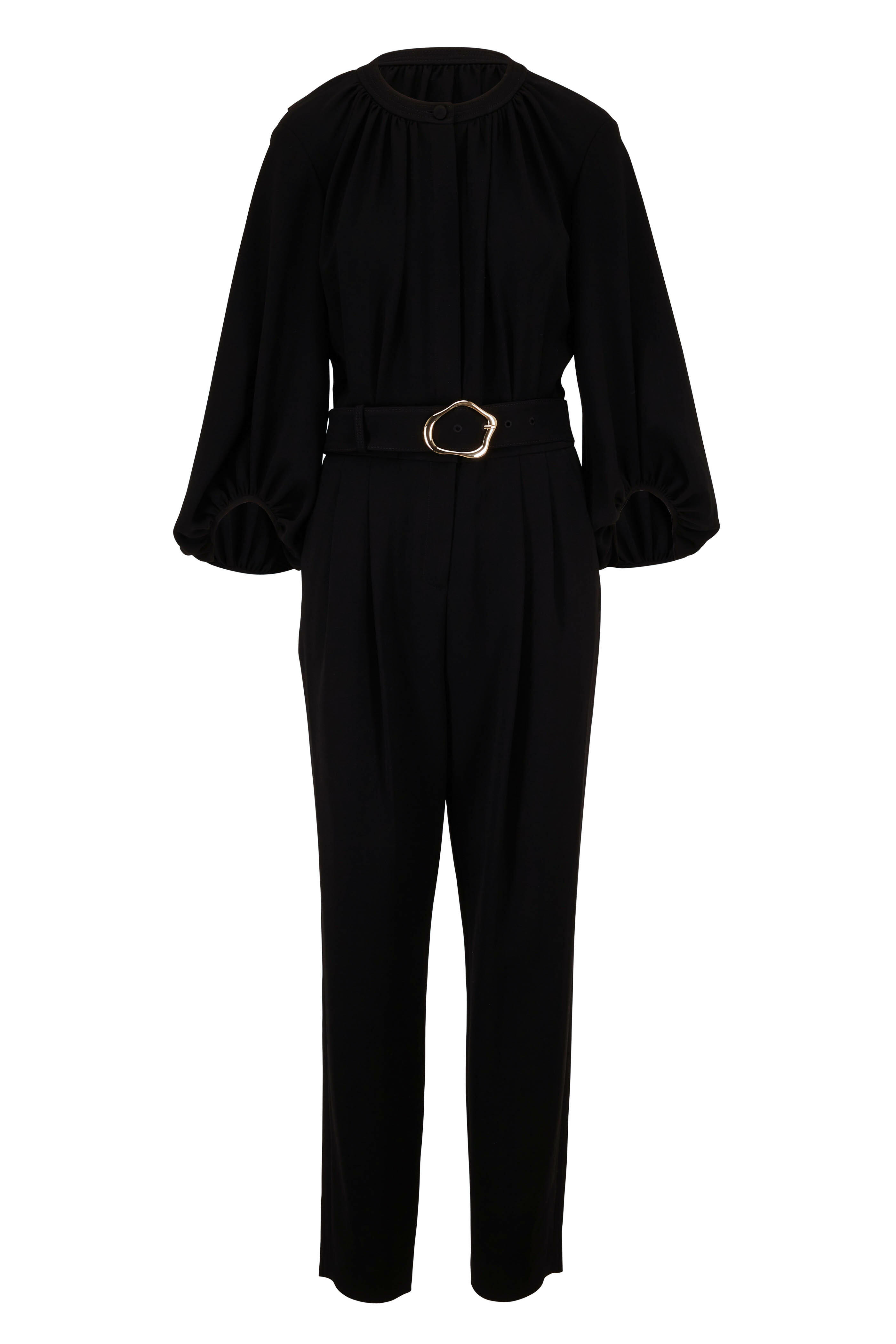 Lafayette 148 New York - Ellis Black Belted Jumpsuit