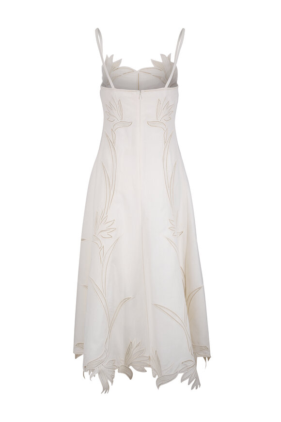 Simkhai Ellery White Embroidered Midi Dress - view 3