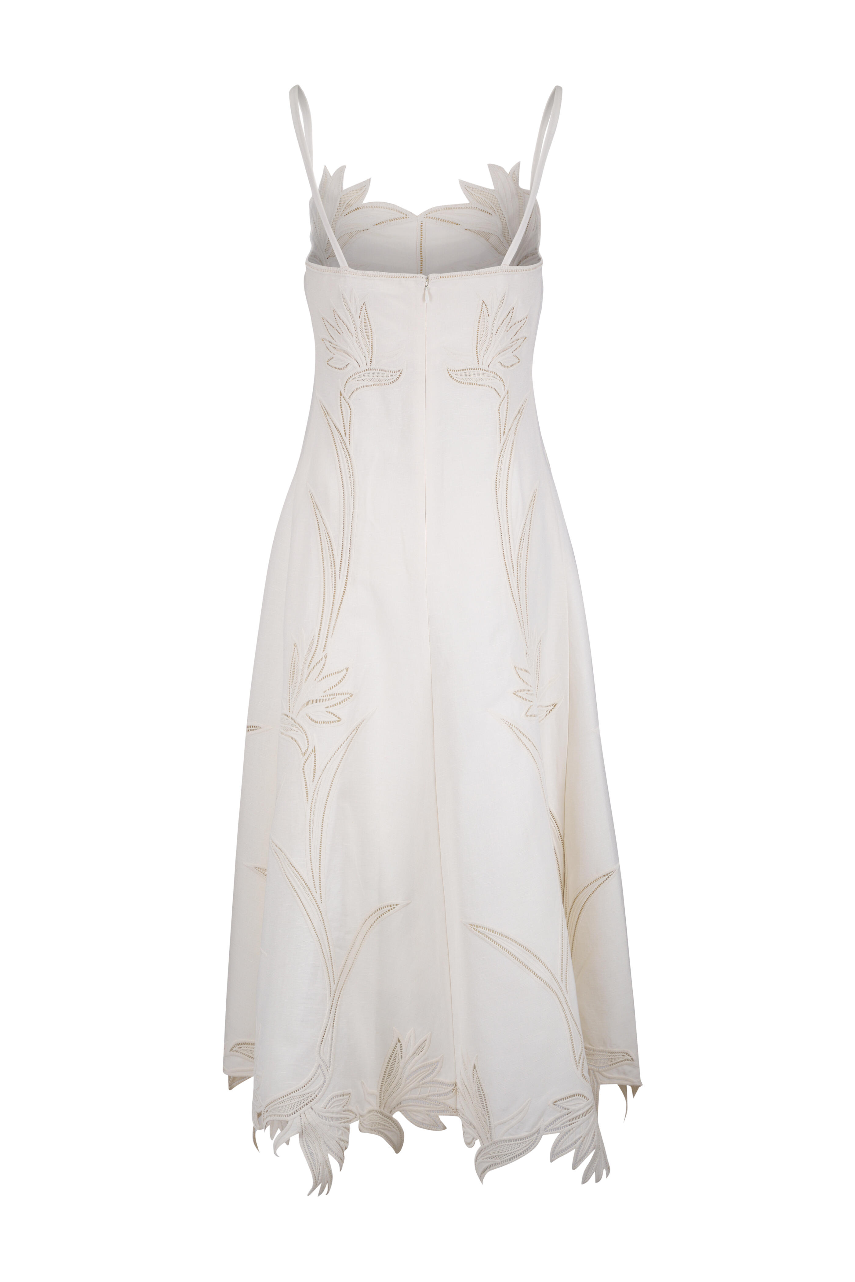 Simkhai - Ellery White Embroidered Midi Dress