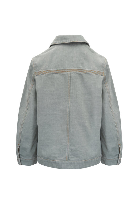 Loewe Workwear Khaki Green Denim Jacket - view 4