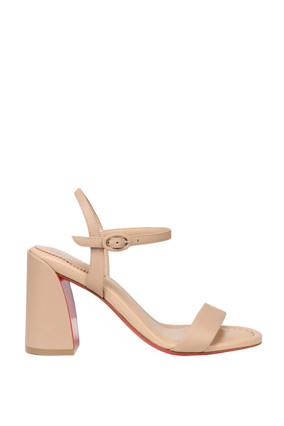 Christian Louboutin Miss Jane Blush Leather Sandal, 85mm - view 2