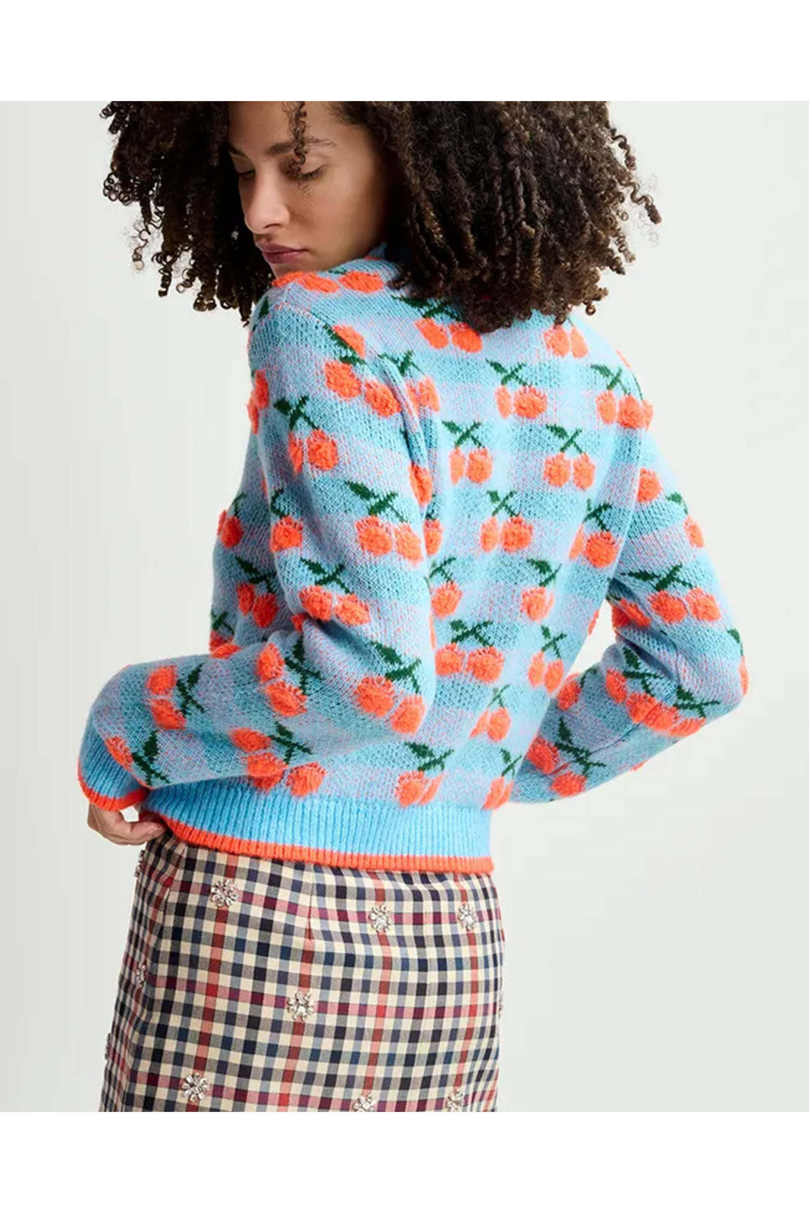 Essentiel Antwerp - Bel Air Cherry Intarsia-Knitted Sweater