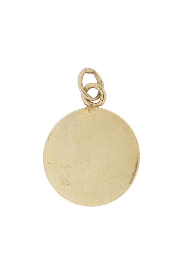 Vintage Collection 14k Yellow Gold Libra Zodiac Pendant - view 2