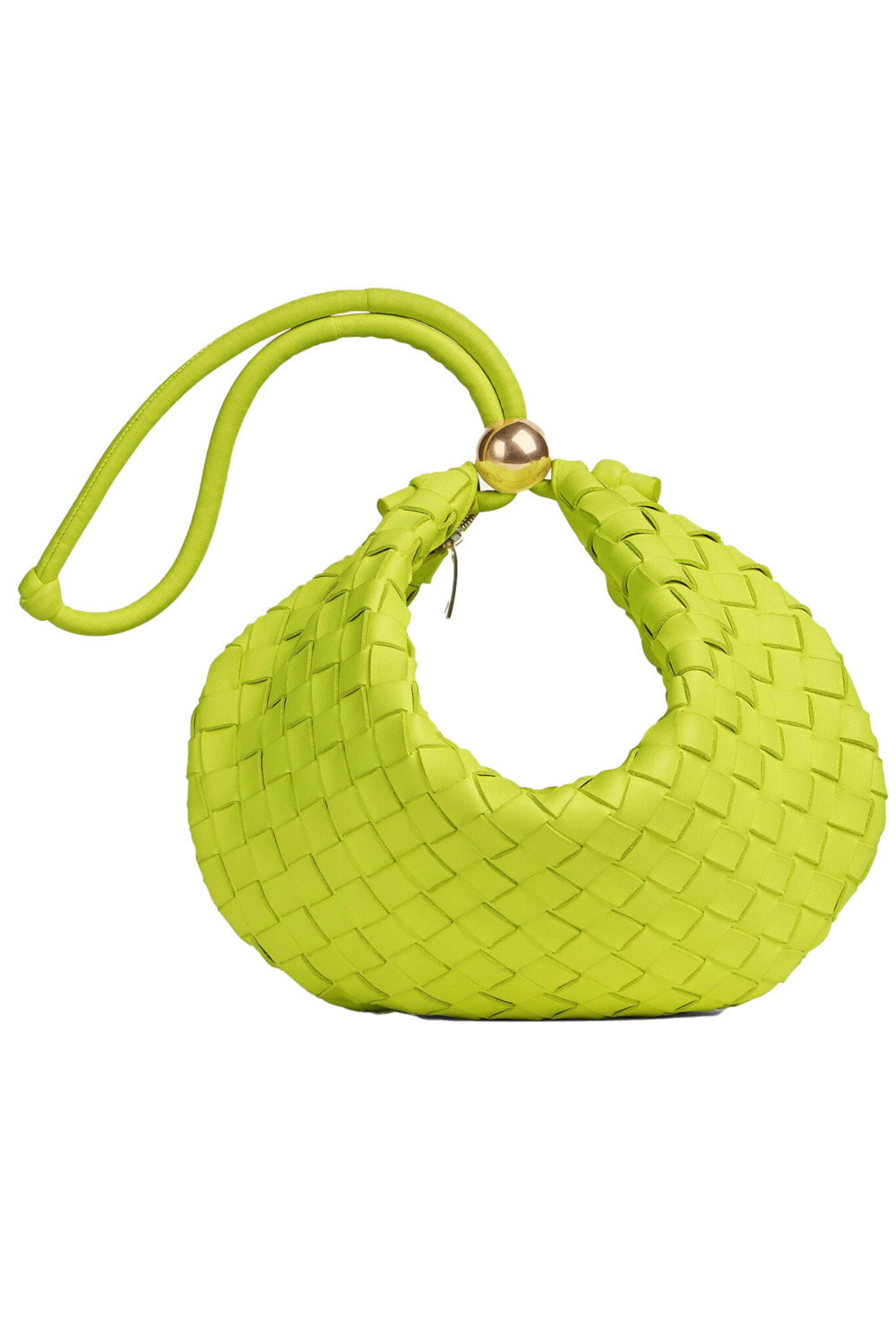 Bottega Veneta - Turn Intrecciato Pouch in Acid Kiwi