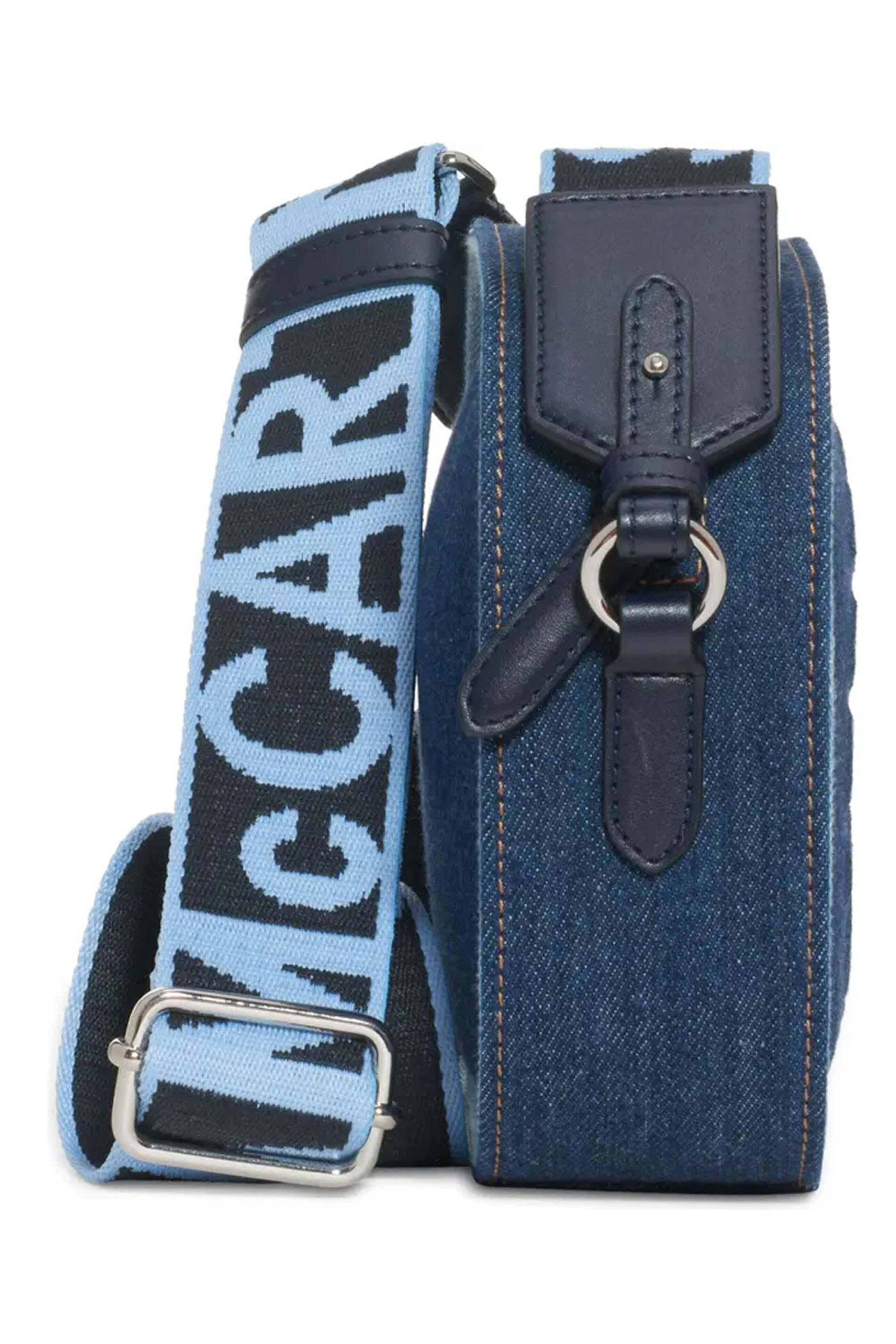 Stella McCartney - Small Logo Denim Camera Bag in Smoky Blue