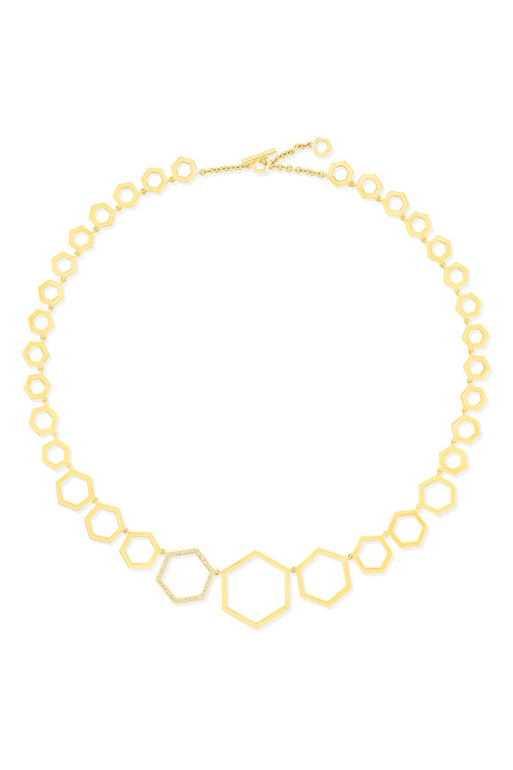 Cadar 18k Yellow Gold B Home Necklace - view 1