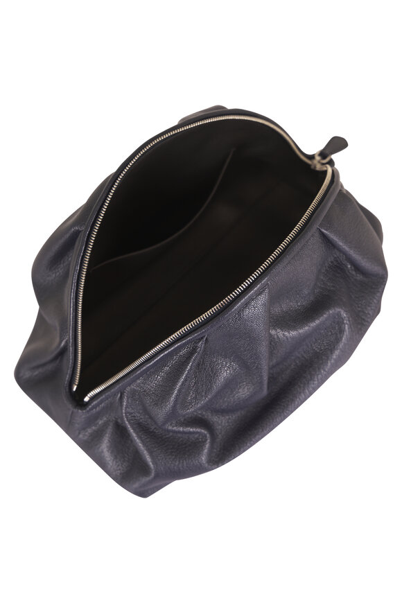 The Row Charlotte Dark Navy Leather Clutch - view 4