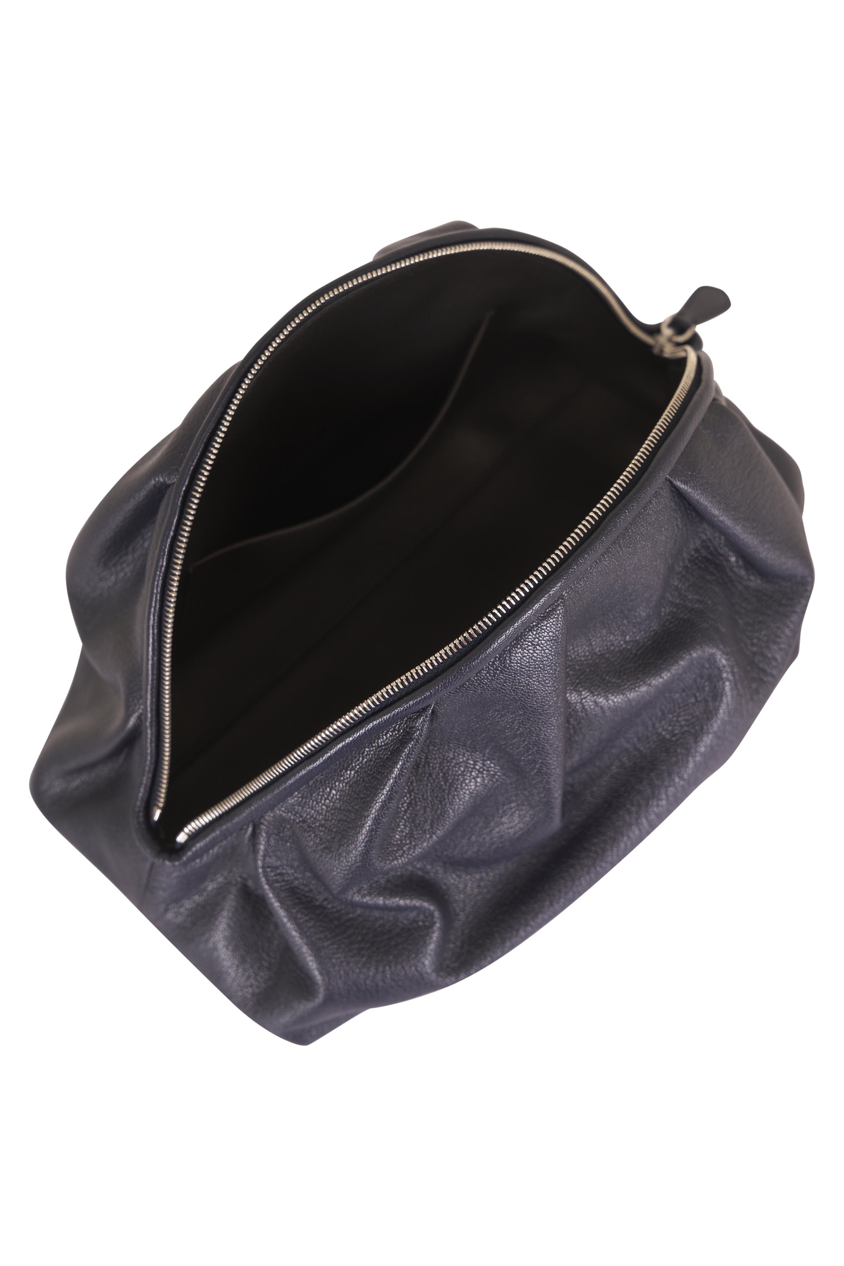 The Row - Charlotte Dark Navy Leather Clutch - view 4