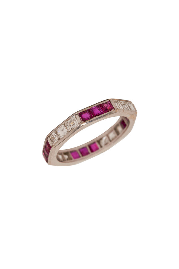 Estate Jewelry Estate English Ruby & Diamond Ring