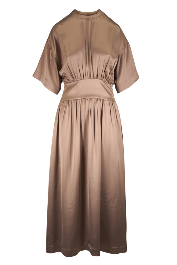 Totême Latte Satin Tee Dress