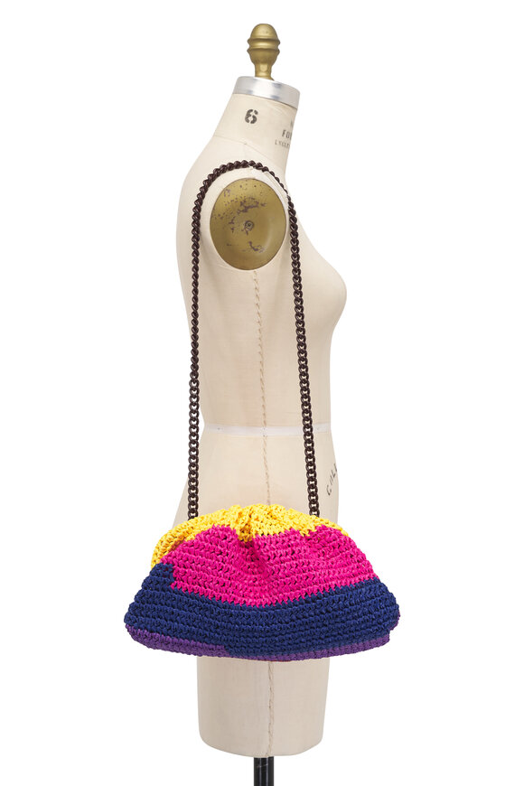 Maria La Rosa Layers Game Multicolor Crochet Shoulder Bag - view 5