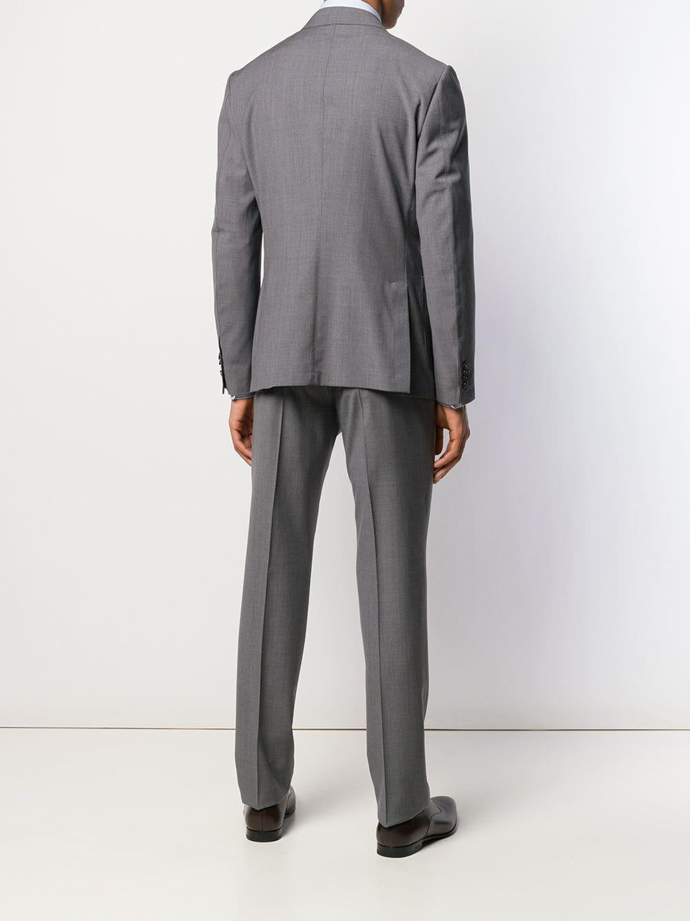 Shivas Grey Worsted Twill Merino Wool Suiting Fabric (LS-9078-E)