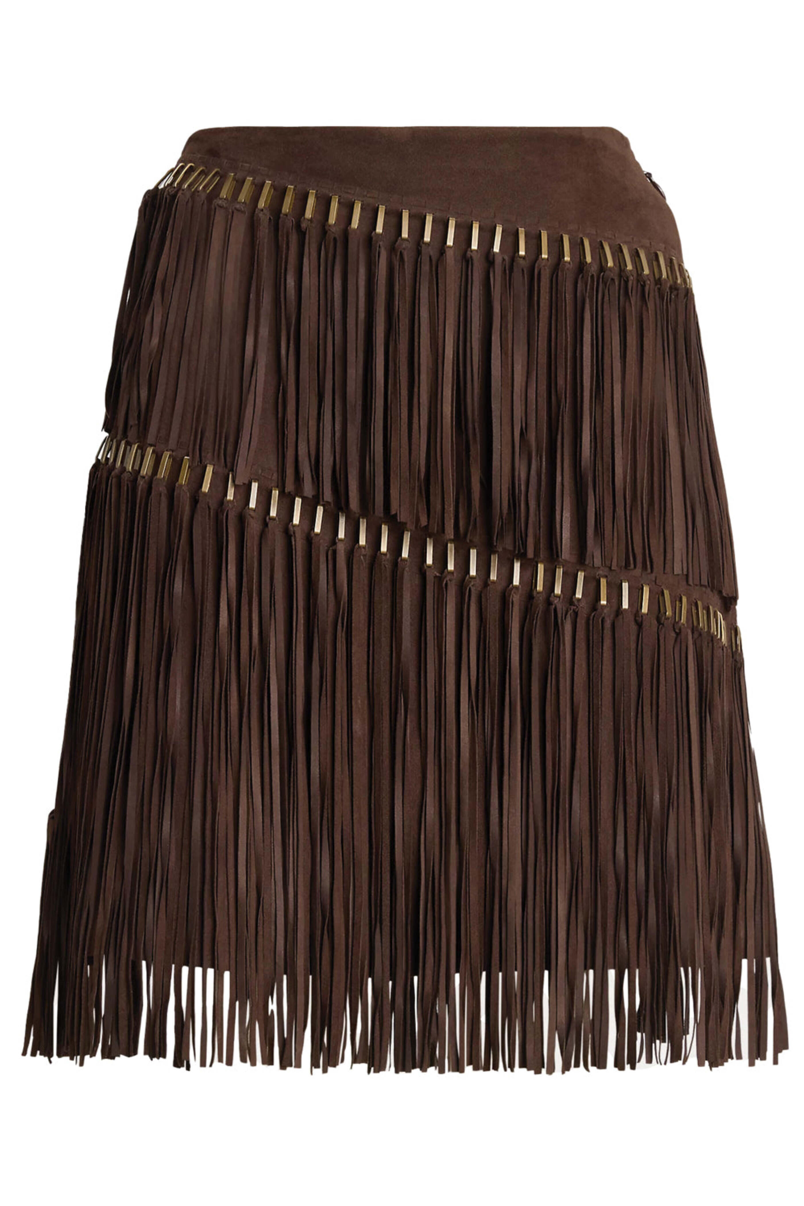 Ralph Lauren - Mocha Suede Brielle Mini Pencil Skirt