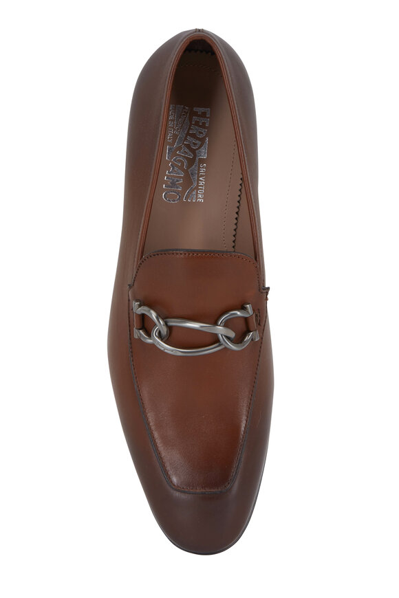 Ferragamo - Boy Glace Brown Bit Loafer