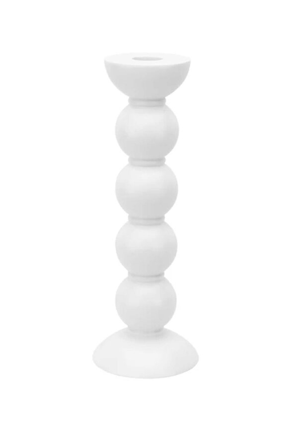 Addison Ross Tall White Bobbin Candle Stick