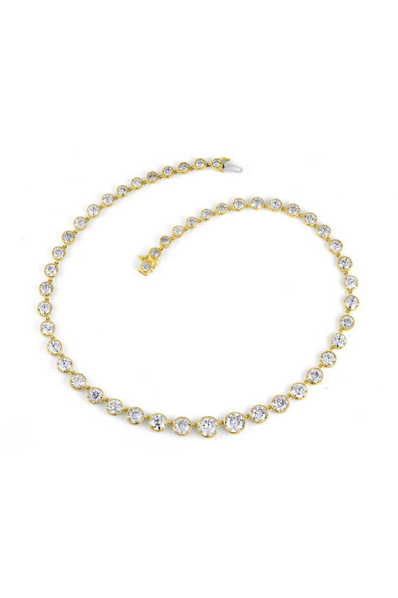 Sylva & Cie Old European Cut Diamond Riviera Necklace - view 1