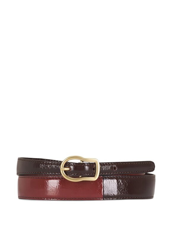 Dorothee Schumacher Two Tone Crackle Shine Skinny Belt - view 3
