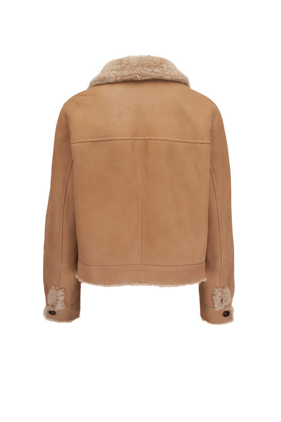 Brunello Cucinelli - Beige Shearling Reversible Jacket