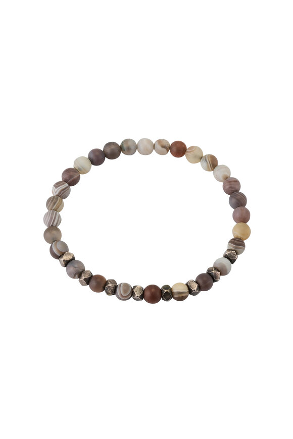 Jan Leslie Matte Agate Beaded Bracelet