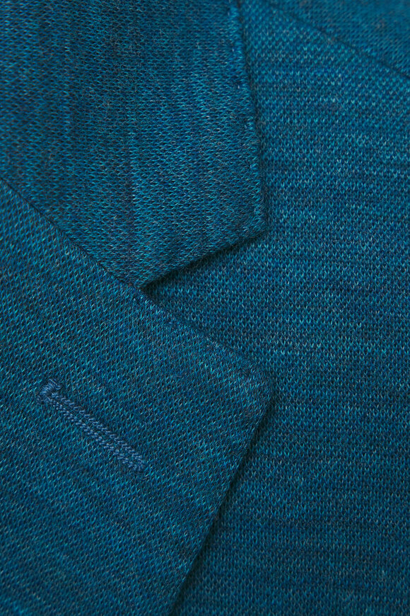 Maurizio Baldassari - Teal Knit Wool Jersey Sportcoat