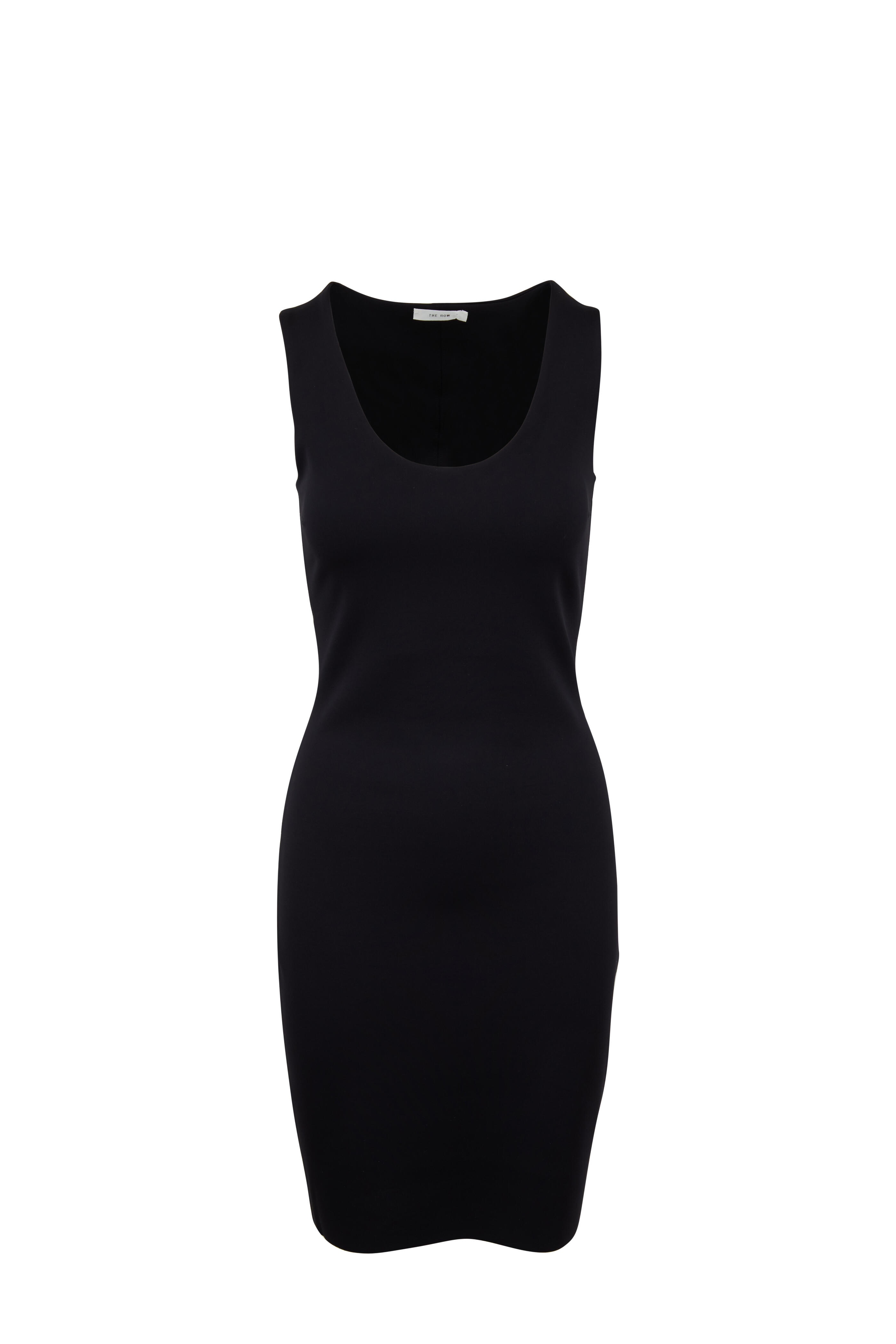 The Row - Borelle Black Scuba Scoopneck Dress | Mitchell Stores