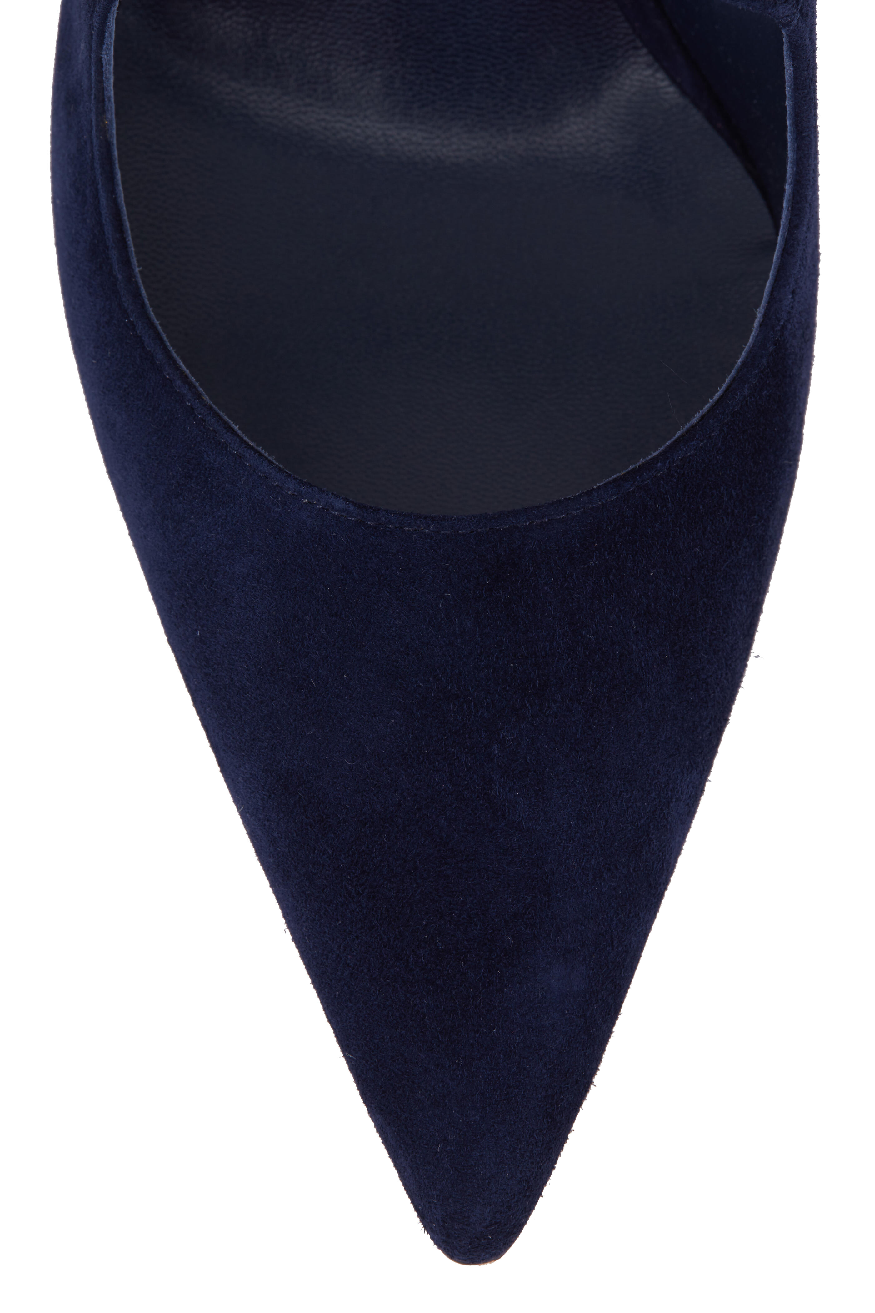 Manolo Blahnik - Umice Navy Blue Suede Strappy Pump, 70mm