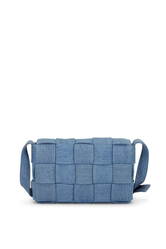 Bottega Veneta - Indigo Denim Wash Woven Cassette Bag 