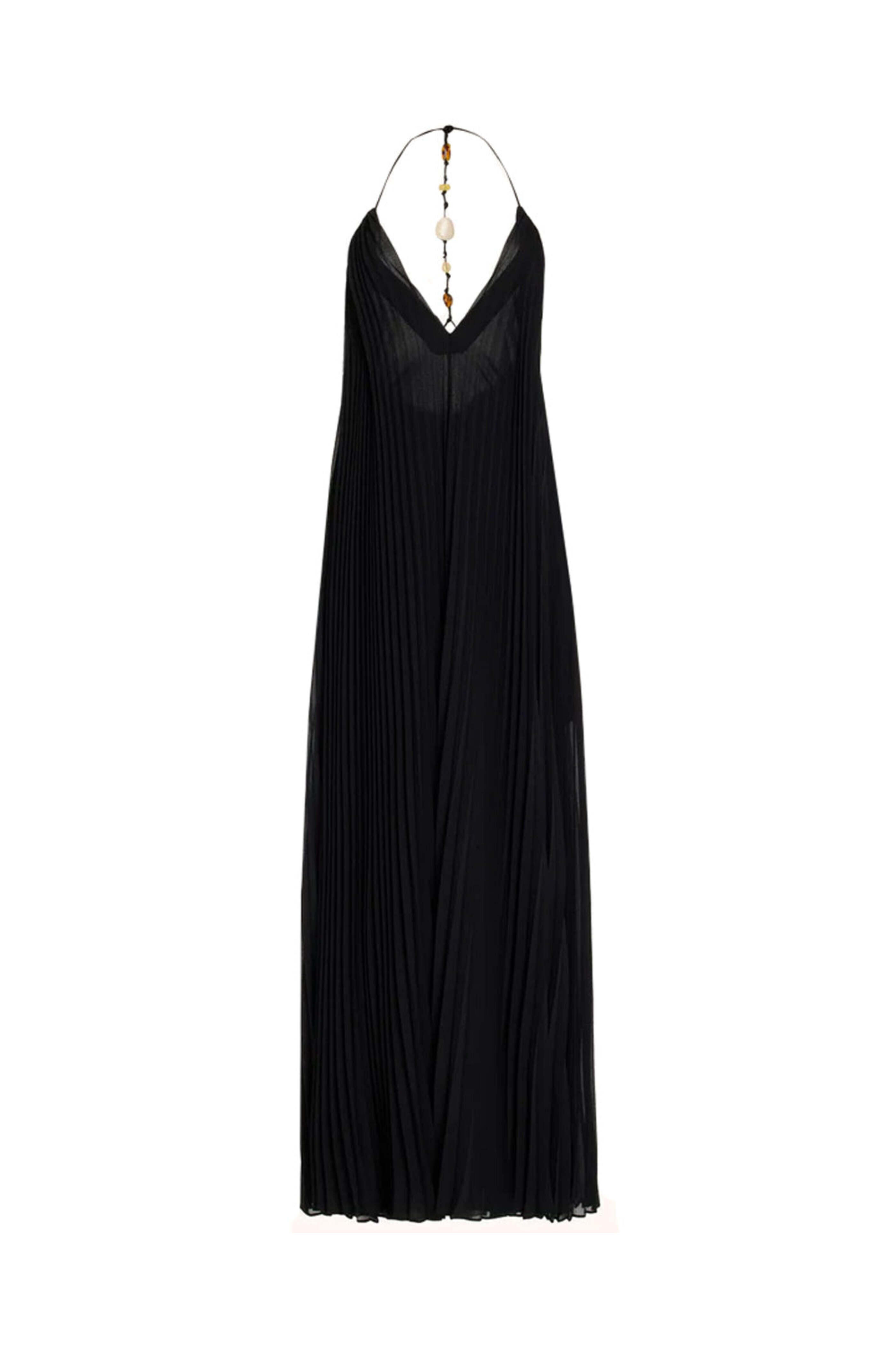 Simkhai - Black Azita Plisse Draped Gown | Mitchell Stores