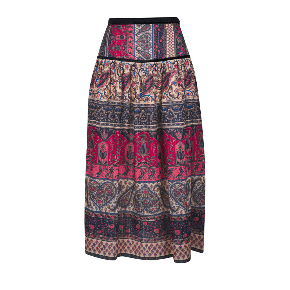 スカート VALENTINO SKIRTS PARIS Valentino - Black & Ivory Giraffe Print Mini Skirt