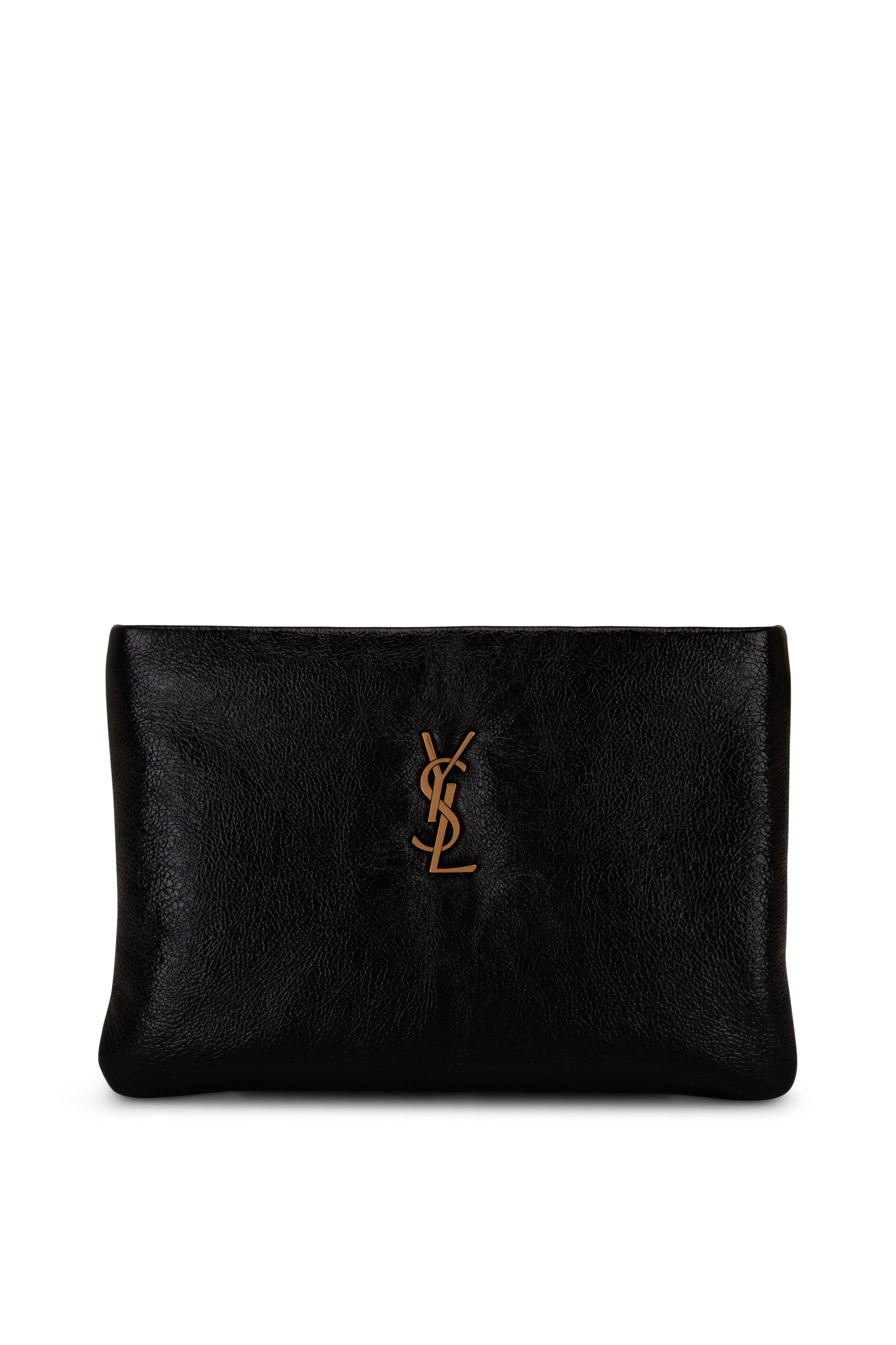 Saint Laurent - Pouch Pillow Black Leather Bag