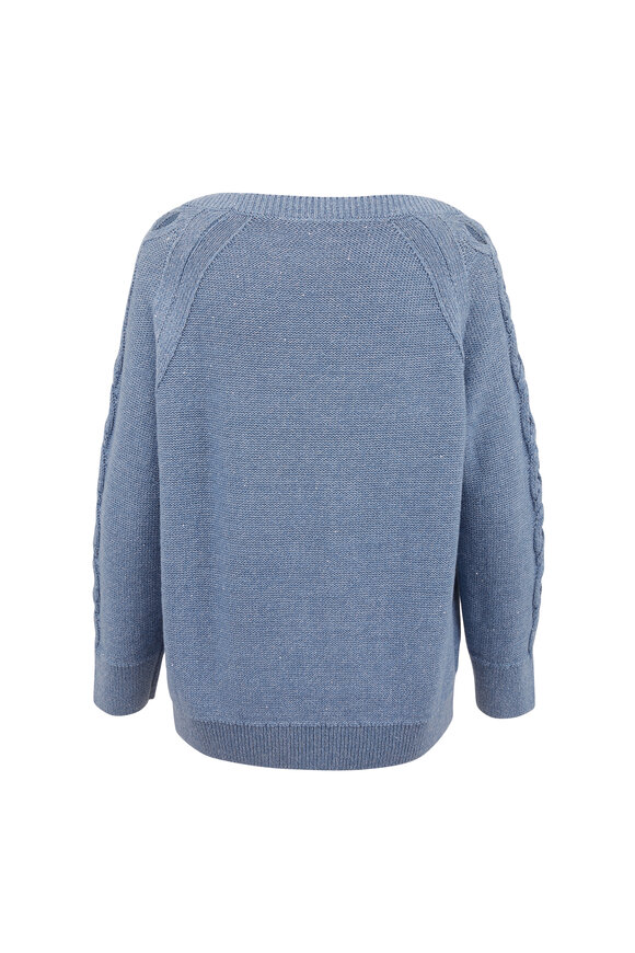 Lafayette 148 New York - Harbor Blue Lurex Sweater