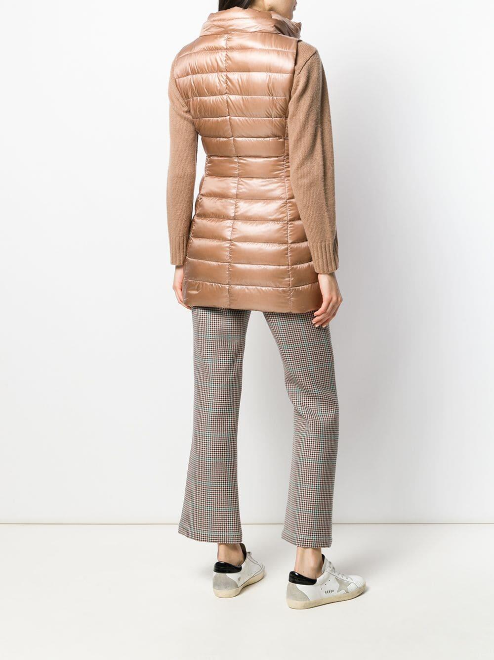 Herno - Camel Long Fitted Puffer Vest