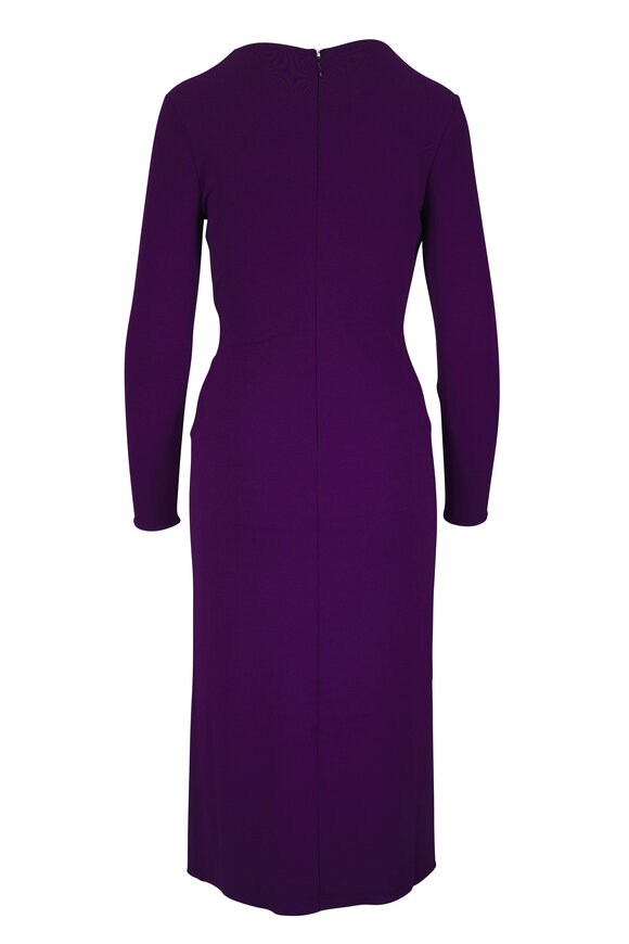 Michael Kors Collection Amethyst Stretch Matte Jersey Sarong Dress - view 4