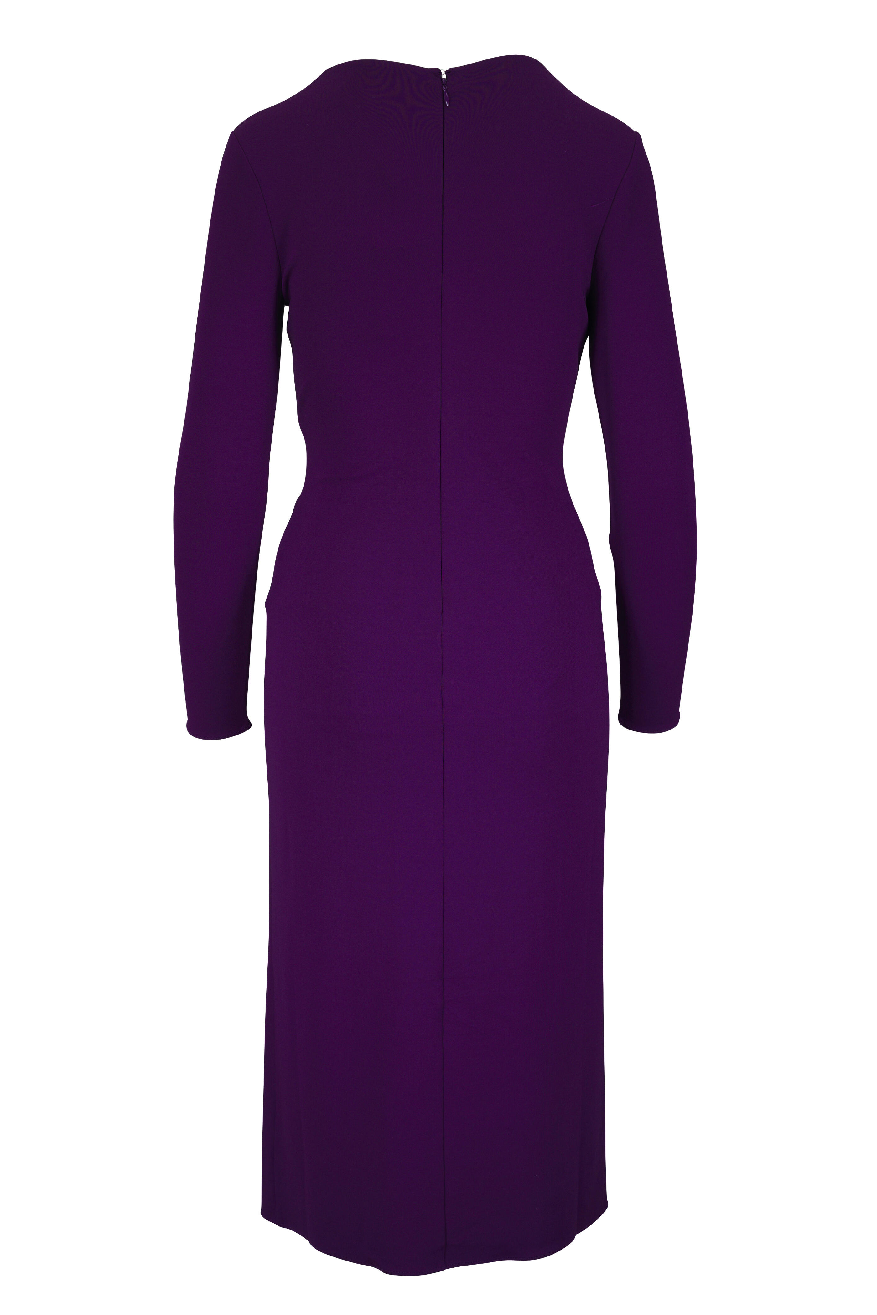 Michael Kors Collection - Amethyst Stretch Matte Jersey Sarong Dress - view 4